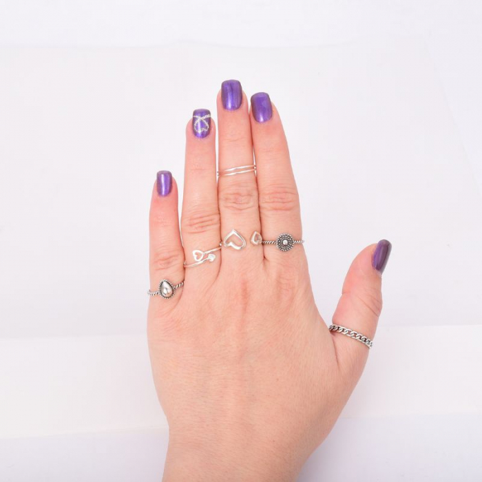 Inel argint reglabil - Inimi Pereche [2]