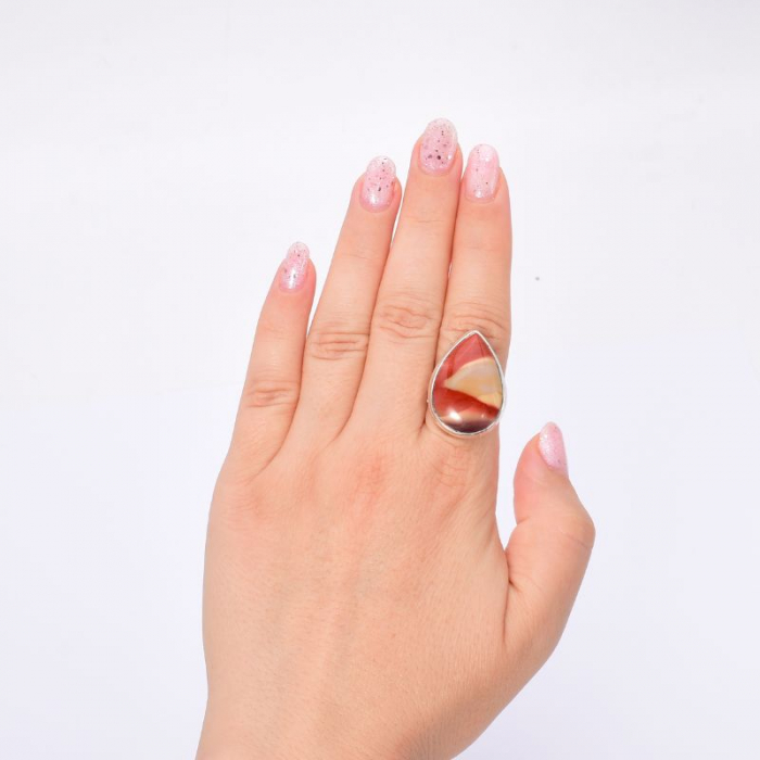 Inel argint unicat jasp mookait Amurgul Saharian [3]