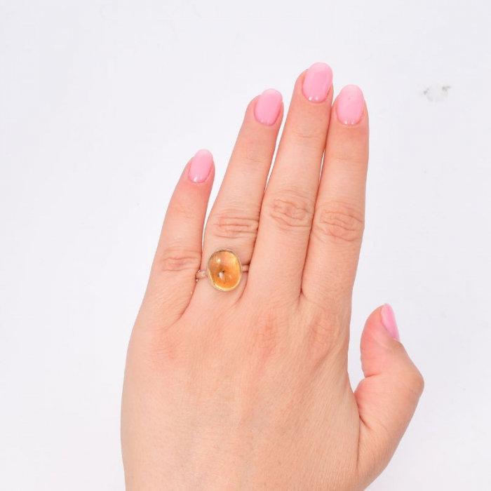 Inel cu citrin cabochon din argint 925 [2]