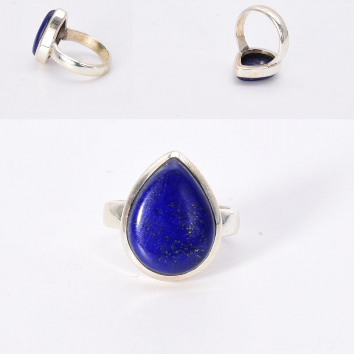 Inel cu piatra lapis lazuli in rame de argint [2]
