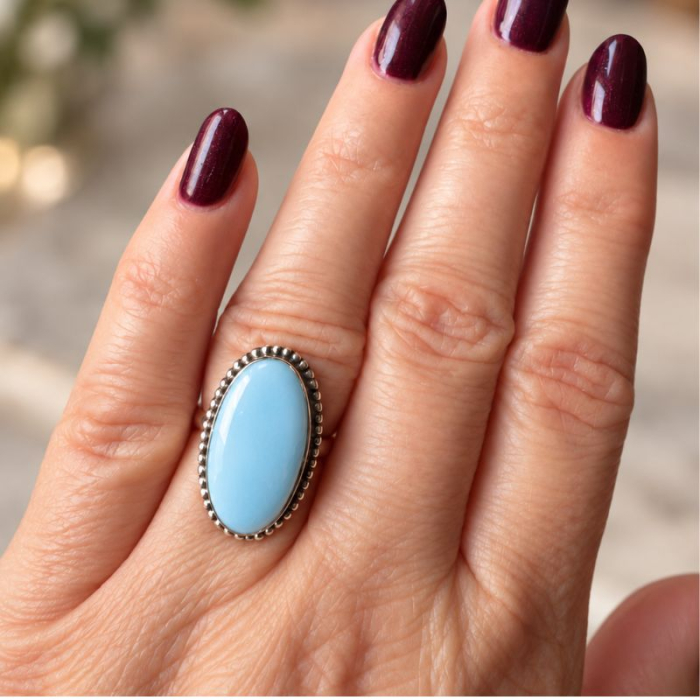 Inel de argint cu larimar, marimea 52 [2]