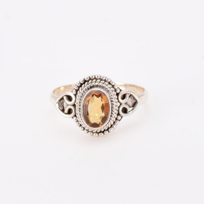 Inel din argint cu citrin oval [4]