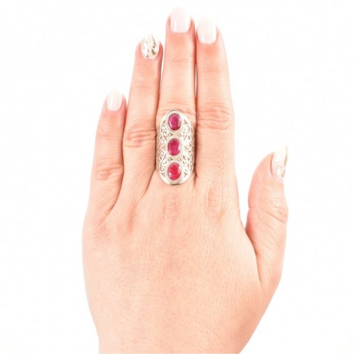 inel-trio-cu-rubin-natural-din-argint-stil-boho-chic [4]