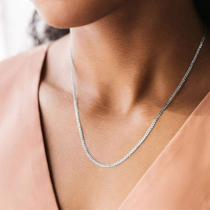 Lantisor argint cu zale plate [2]