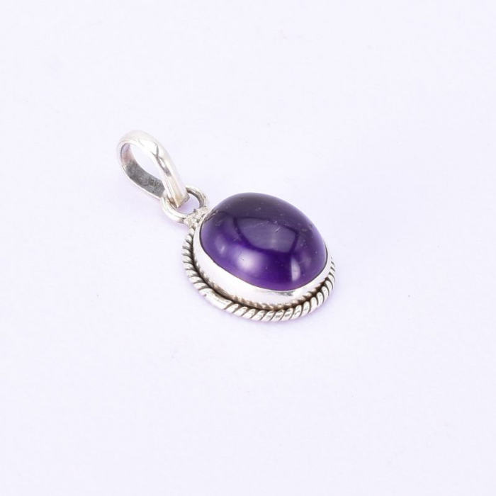 Pandantiv argint ametist purpuriu, model funie rasucita [2]