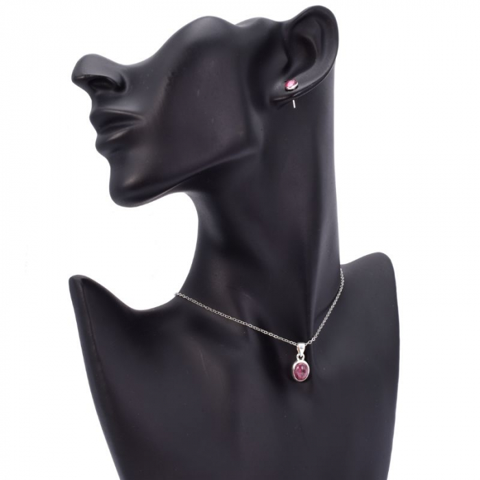 Pandantiv argint Candy cu turmalina roz [4]