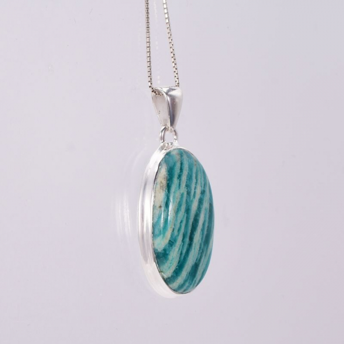 Pandantiv argint cu amazonit oval Armonia Verde [4]