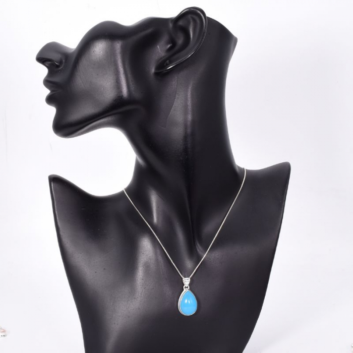 Pandantiv argint cu calcedonia albastra, para [2]