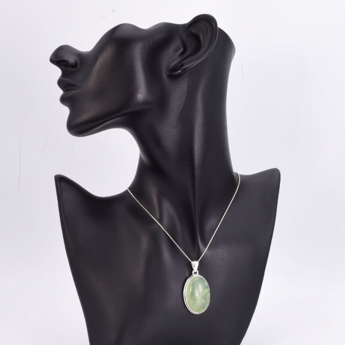 Pandantiv argint cu cristal natural prehnit [3]