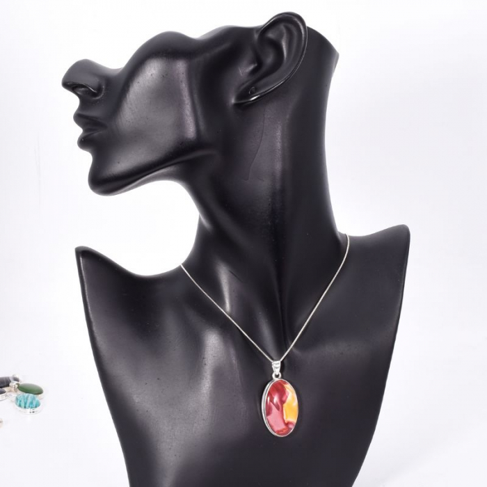 Pandantiv argint cu jasp mookait Focul Pamantului [2]