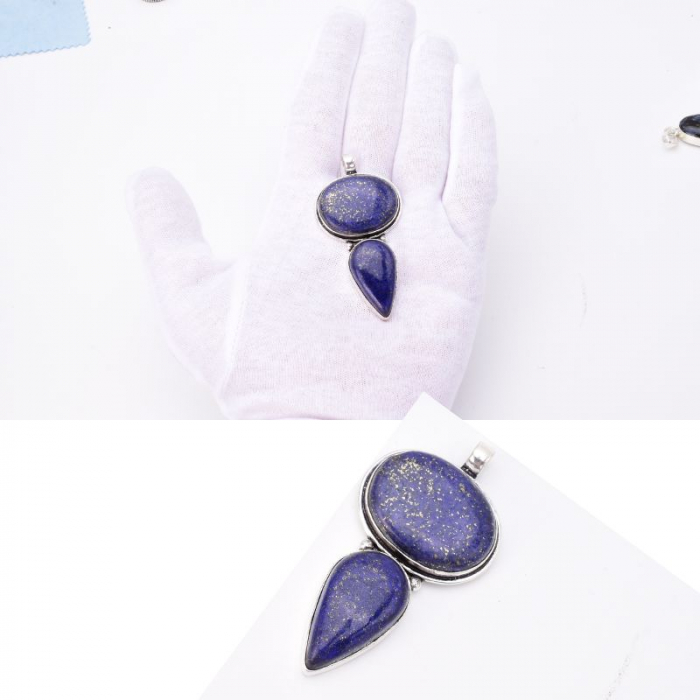 Pandantiv argint cu lapis lazuli x 2 [3]