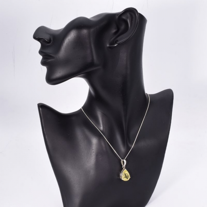 Pandantiv argint cu lemon topaz forma para [2]