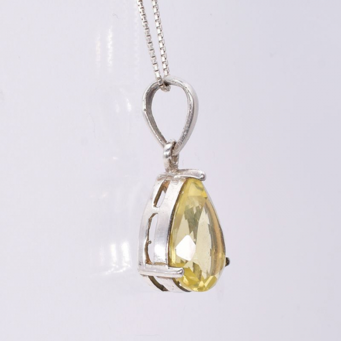 Pandantiv argint cu lemon topaz forma para [3]