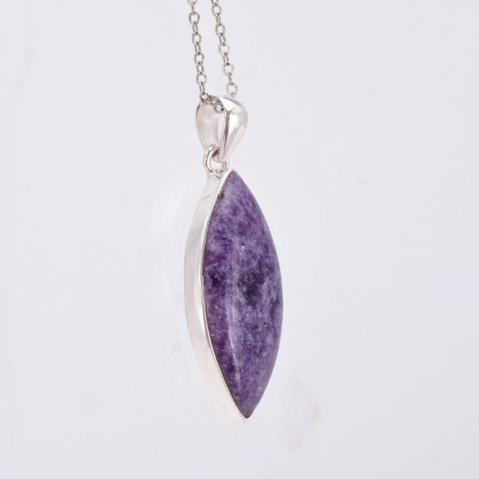 Pandantiv argint cu lepidolit forma marchiz [2]