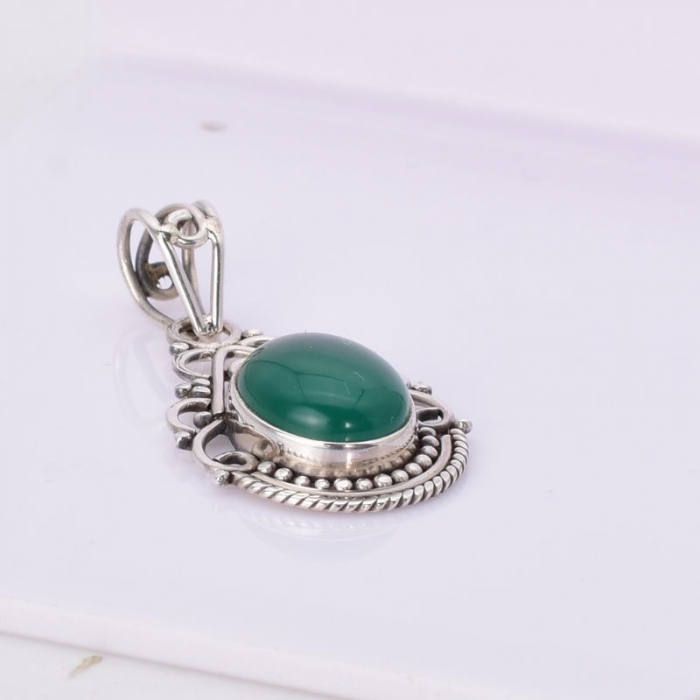 Pandantiv argint cu onix verde Boho Elegance [4]