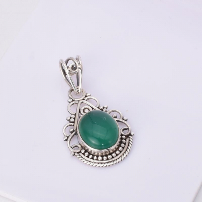 Pandantiv argint cu onix verde Boho Elegance [3]