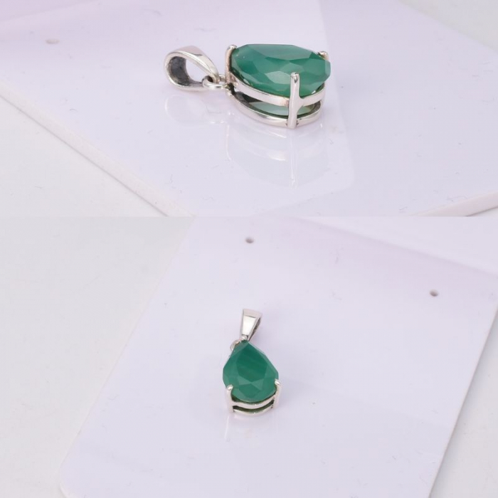 Pandantiv argint cu onix verde para fatetat [3]
