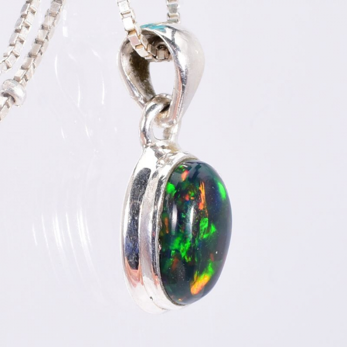 Pandantiv argint cu opal negru etiopian Calea Lactee [2]