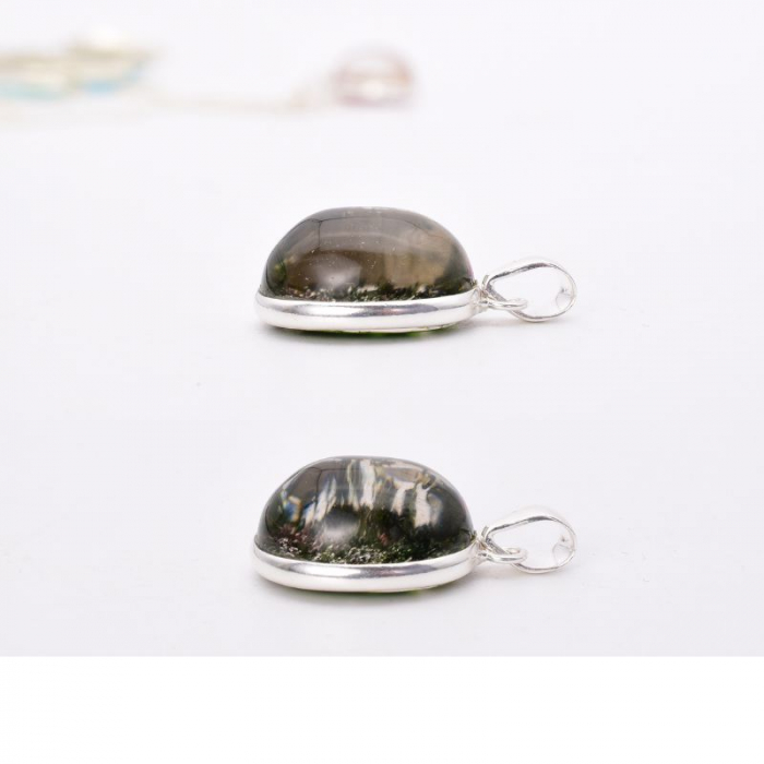 Pandantiv argint cu piatra lodolit Peisaj Verde [5]