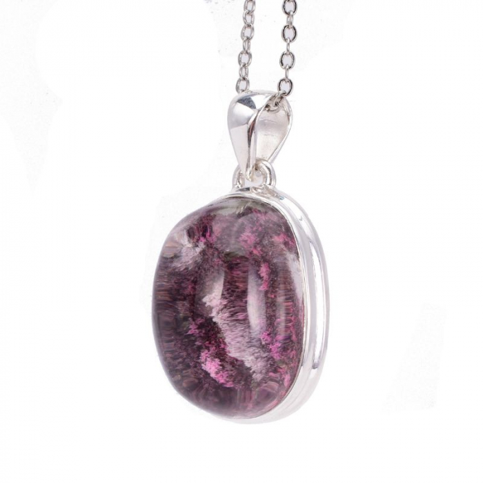 Pandantiv argint cu piatra lodolit violet [5]