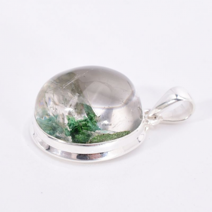 Pandantiv argint cu piatra lodolit verde [4]