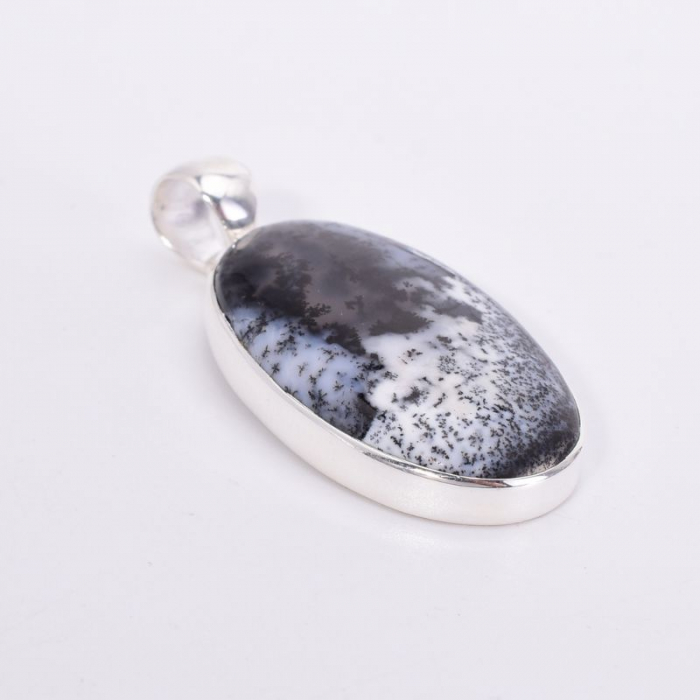 Pandantiv argint cu piatra opal dendritic [4]
