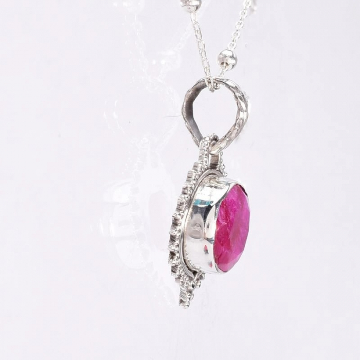 Pandantiv argint cu rubin Oglinda Fermecata [2]