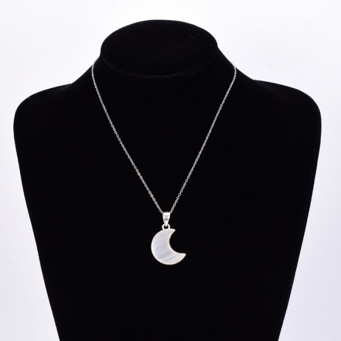 Pandantiv argint cu selenit Semiluna [3]