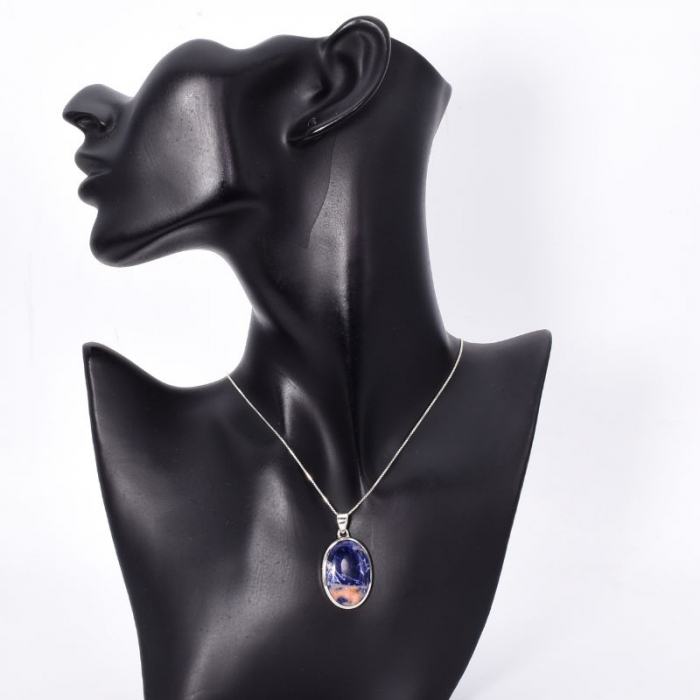 Pandantiv argint cu sodalit oval Adancurile Intelepciunii [2]