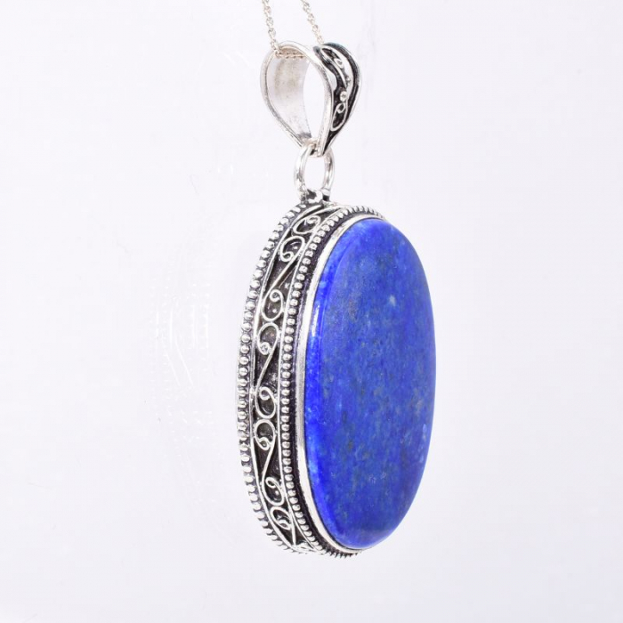 Pandantiv argint filigran statement lapis lazuli [3]
