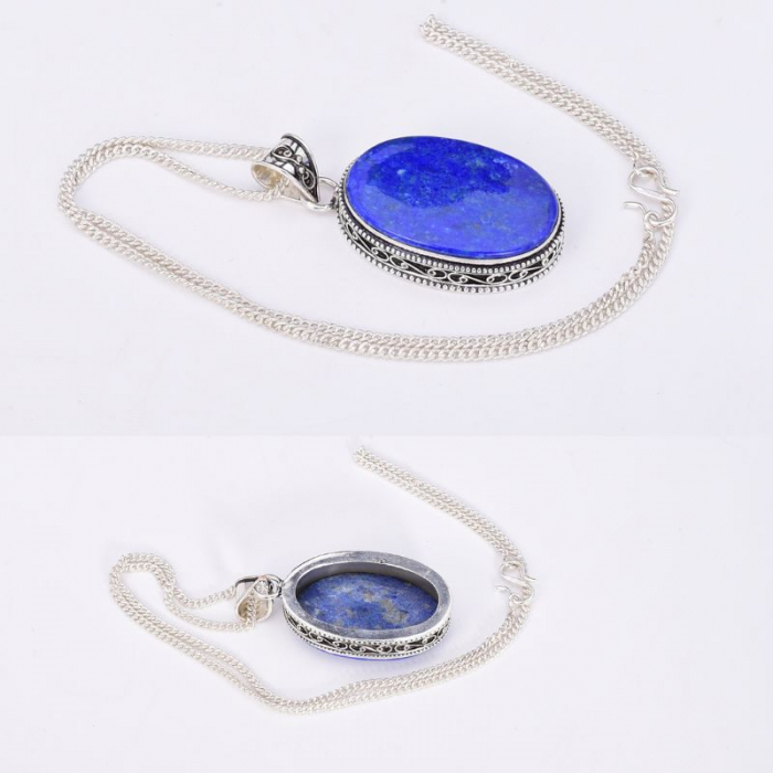 Pandantiv argint filigran statement lapis lazuli [4]