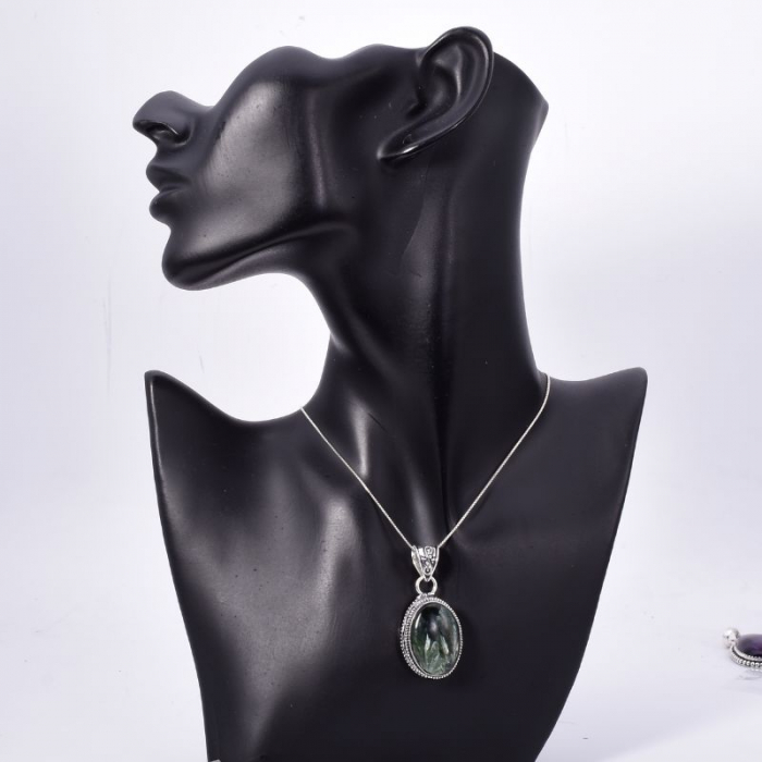 Pandantiv argint filigran cu piatra serafinit [2]