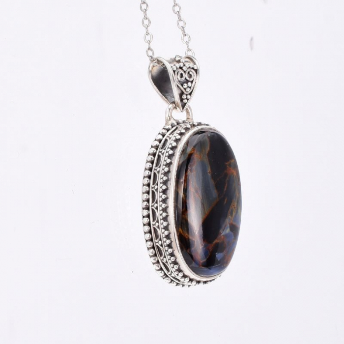 Pandantiv argint filigran cu pietersit Pictura Impresionista [2]