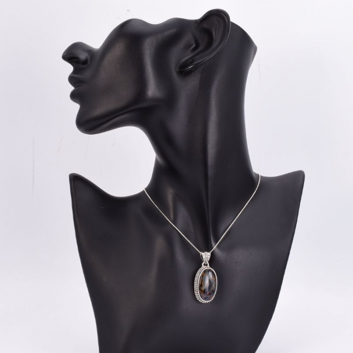 Pandantiv argint filigran cu pietersit Pictura Impresionista [3]