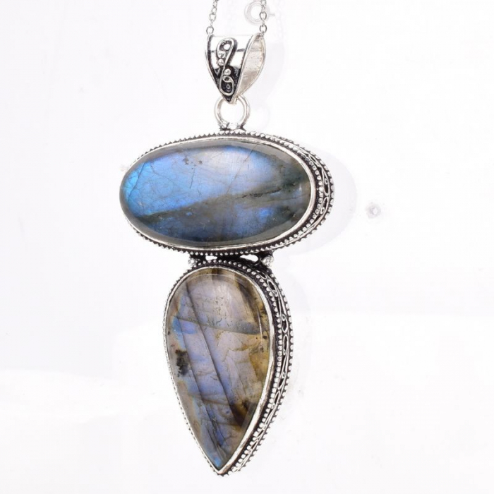 Pandantiv argint filigran duo labradorit [4]