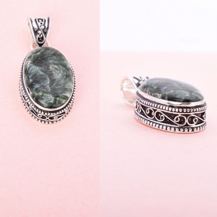 Pandantiv argint filigran cu serafinit [3]