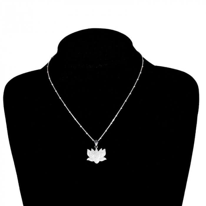 Pandantiv argint Floare de Lotus si cubic zirconia [3]
