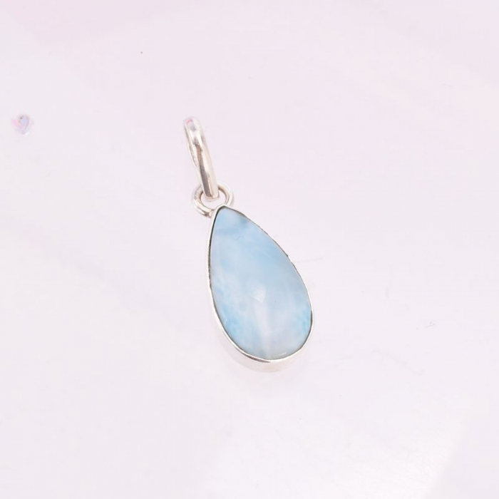 Pandantiv argint lacrima cu piatra larimar [4]