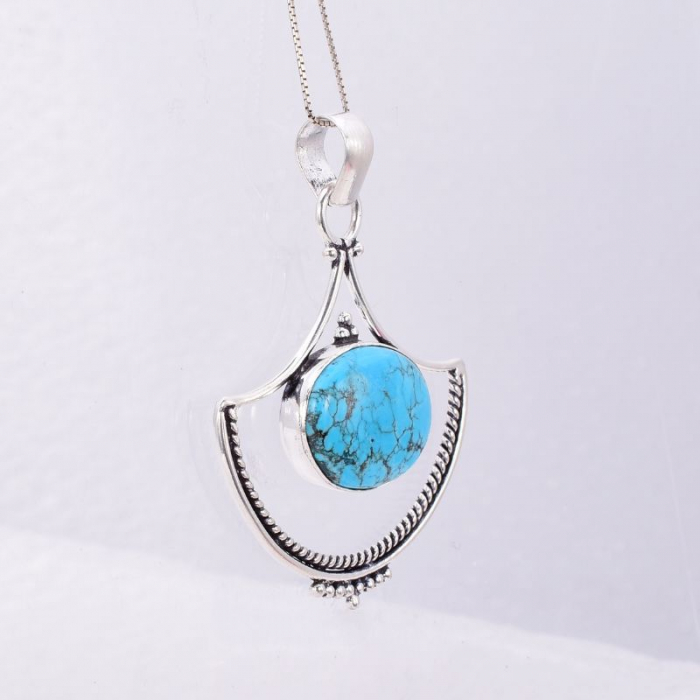 Pandantiv argint - piatra turcoaz [3]