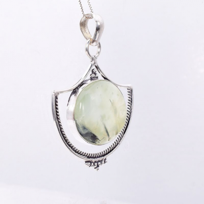 Pandantiv argint - prehnit [3]