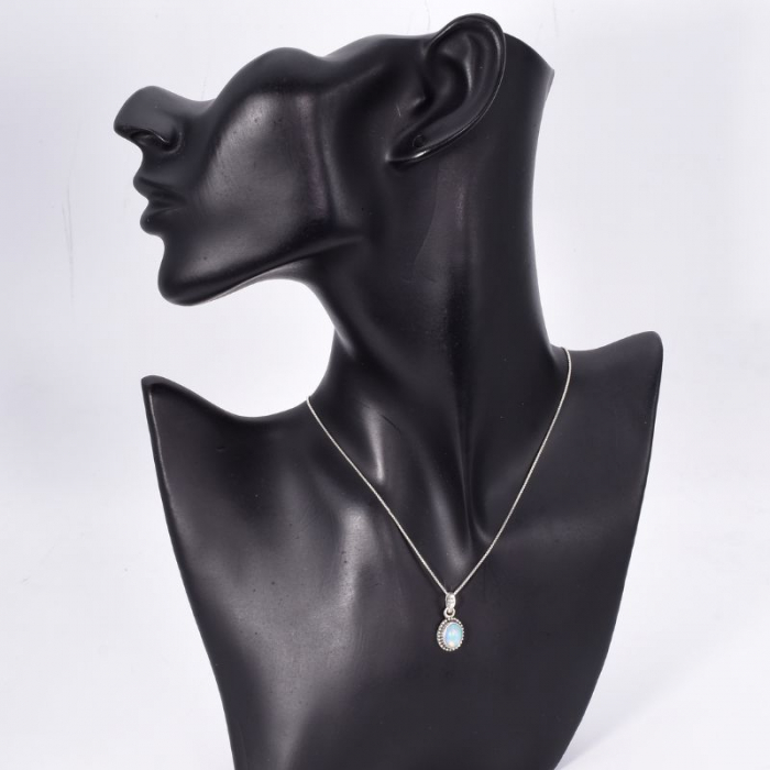 Pandantiv argint rawa cu opal etiopian natural [2]