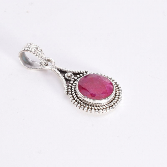 Pandantiv argint cu rubin natural [3]