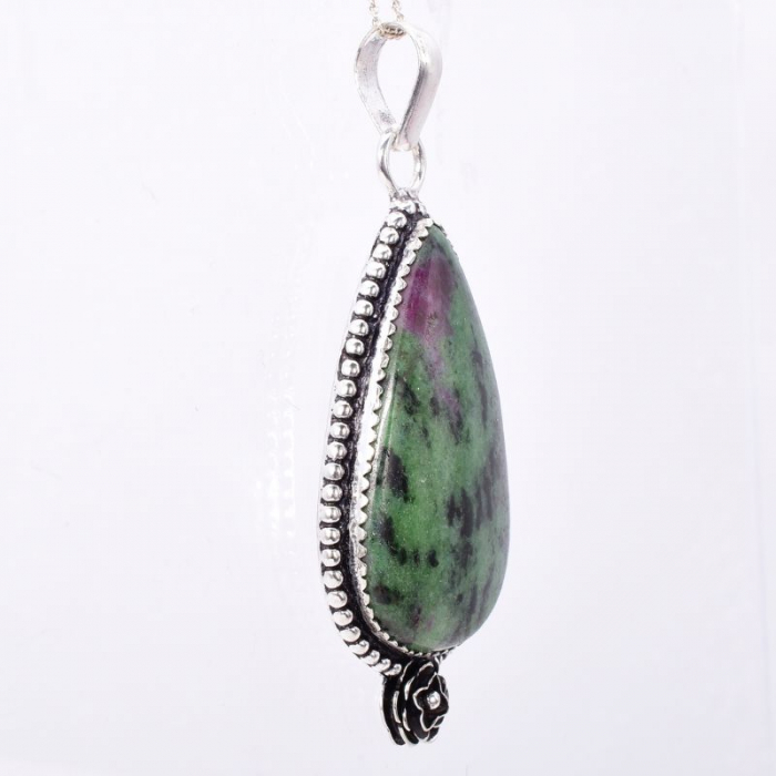 Pandantiv argint rubin in zoisit [3]