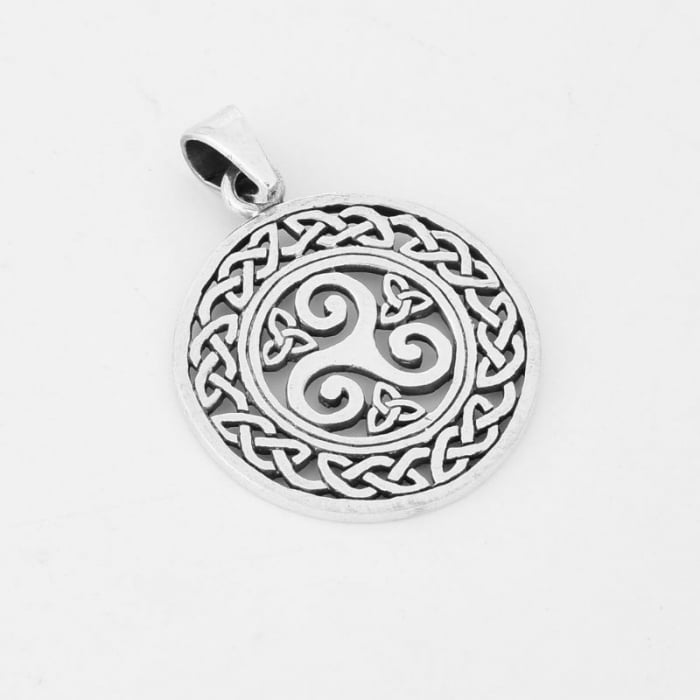 Pandantiv argint Triskelion, Nodul Celtic [3]