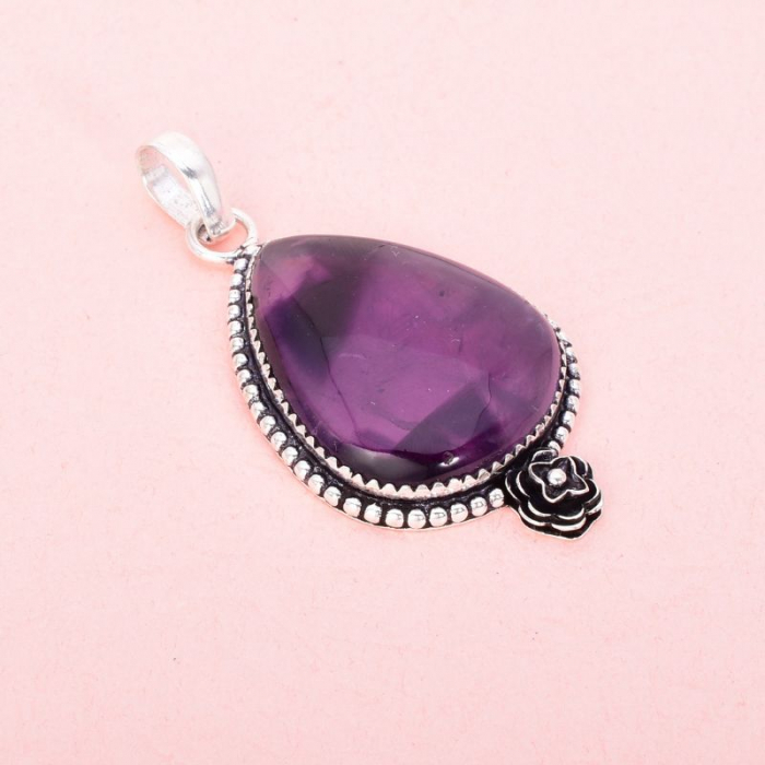 Pandantiv argint statement cu ametist stea [4]