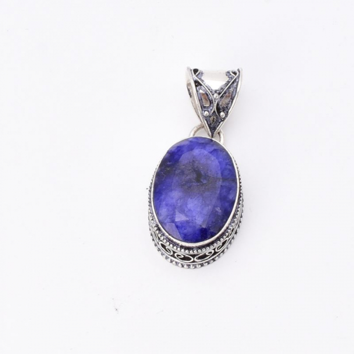 Pandantiv cu safir din argint filigran Freamat Etern [4]