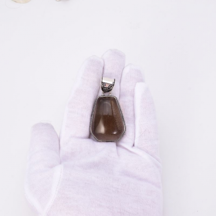 Pandantiv cuart fumuriu din argint filigran [2]