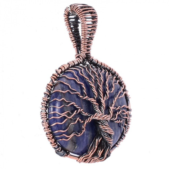 Pandantiv cupru cu sodalit Copacul Vietii [3]