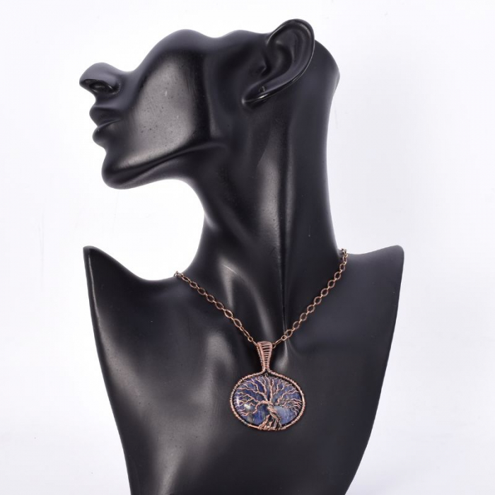 Pandantiv cupru cu sodalit Copacul Vietii [2]