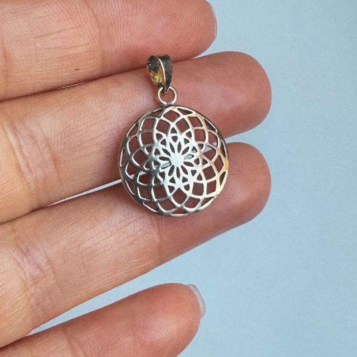 Pandantiv din argint Mandala 18 mm [2]